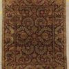 8'10x12'9 Burgundy/Tan Hand Knotted Wool Pile Jaipur