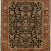 9'1x12'2 Black/Red Fine Hand Knotted Jaipur
