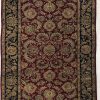5' x 12'6 Red/Black Hand Knotted Jaipur